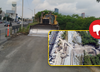 Reinicia Samuel desmontes para puentes sobre Río Santa Catarina y aún le falta reforestar lo que había quitado La Sierra Madre