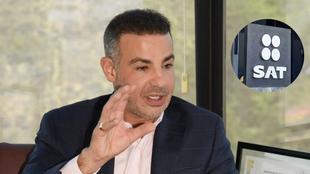 Man in a Dark Suit Speaking, Gesturing with His Hand During an Interview, with a Sat Logo Inset in the Corner. › La Sierra Madre